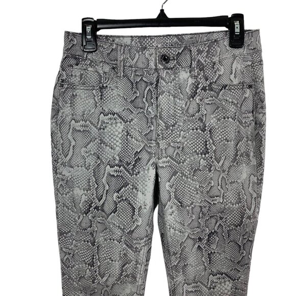 White House Black Market The Skinny Ankle Snake Print High Rise Stretch Pants 4 - Picture 2 of 8